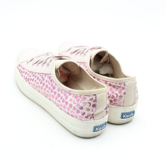 Keds Pink Metallic Moon and Stars Low Top Sneakers - Picture 6 of 11